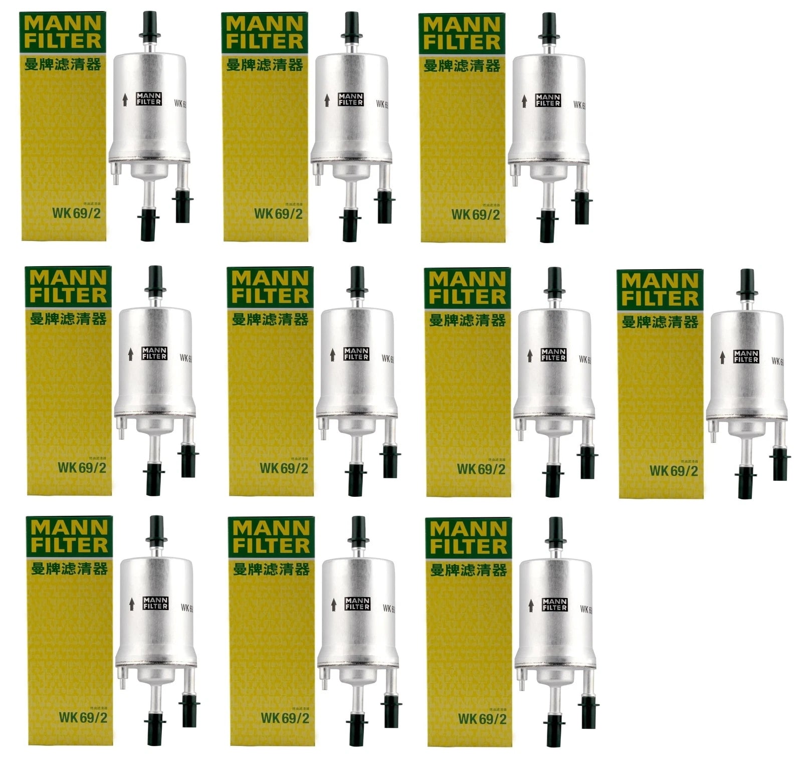 Set of 10 Fuel Filters WK692 for Audi A3 Quattro, VW Beetle, Golf, Eos (2006–2013)