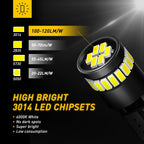 Set of 2 LED T10 194 168 W5W Side Marker Light Bulbs 6000K White
