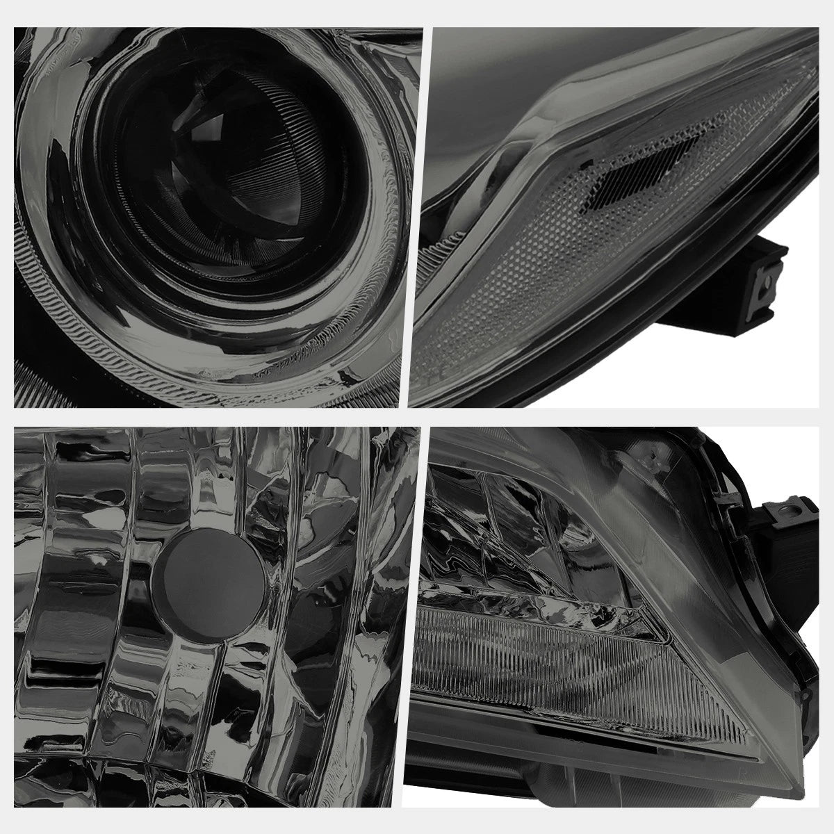 Set of 2 Black Housing Headlights for Ford F150 (2004–2008)