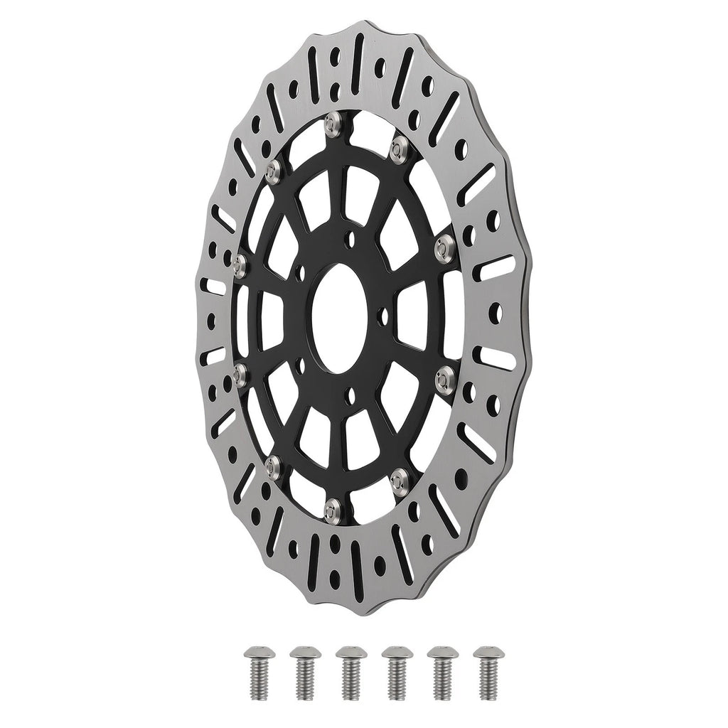 Black Front Rotor Disc for Harley-Davidson Road King (2008–2021) 299mm