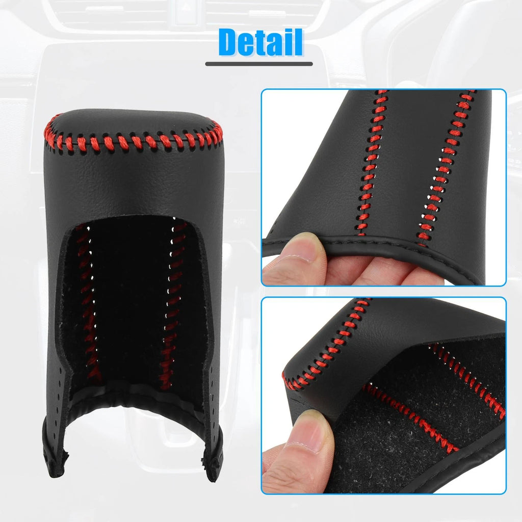 Shift Knob Cover for Honda Accord (2018–2022) - Black with Red Stitches