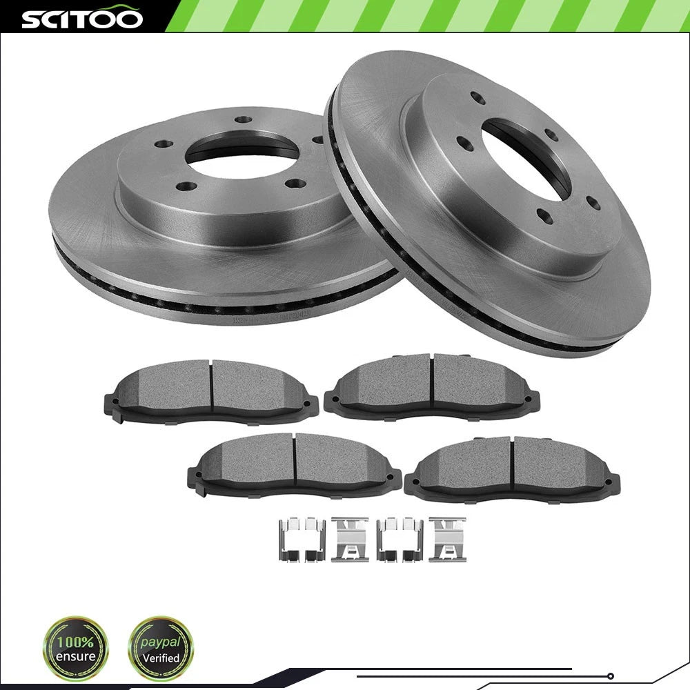 Front Brake Rotors & Semi-Metallic Pads for Ford F-150 (1997–2003) 4WD