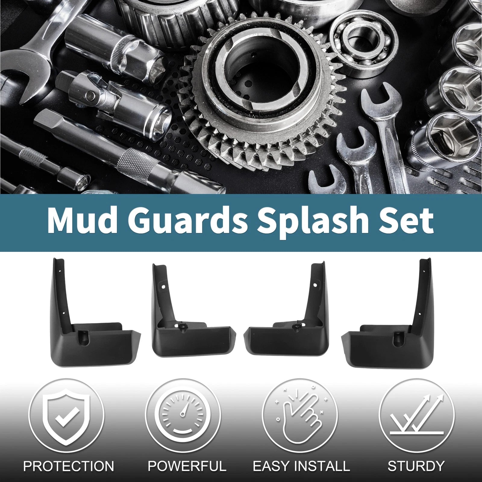 Set of 4 Mud Flaps Splash Guards for Toyota Sienna (2022–2024)