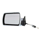 Manual Remote Mirror for Jeep Cherokee (1984–1996) Chrome Black Base