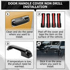 Set of 4 Door Handle Covers for Ford F150 F250 F350 (2015–2020) Gloss Black