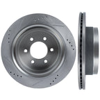 Rear Drilled Slotted Brake Rotors for Ford F-150 Lobo (2012–2014)