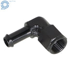 90 Degree AN6 Female to 3/8" Barb Hose Adapter for Universal Applications