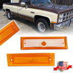 Amber Front Side Marker Lights for Chevrolet C10 C20 C30 GMC C1500 C2500 (1981–1991)