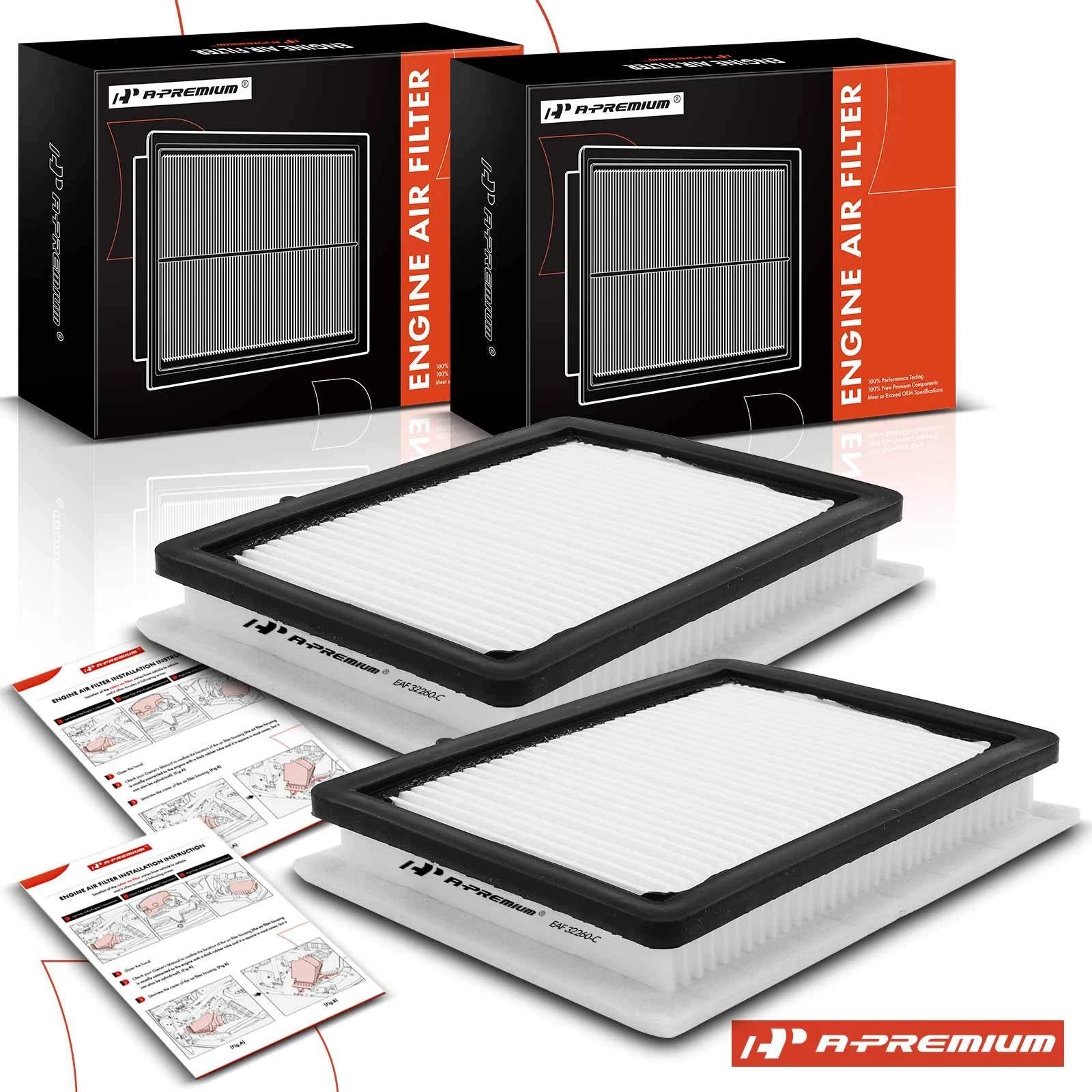 2X Engine Air Filter for Chevrolet Equinox GMC Terrain (2018–2022)