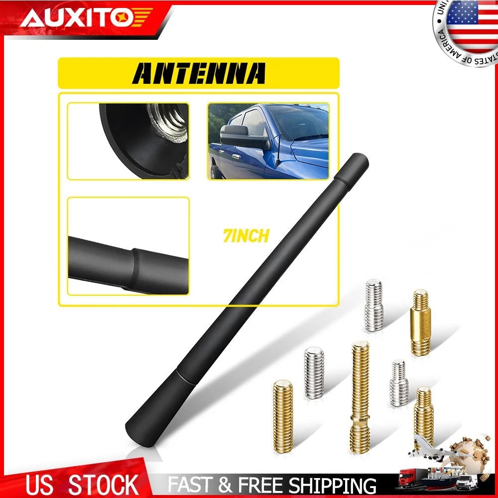 7" Short Black Antenna Mast for Toyota Tundra (2000–2020)