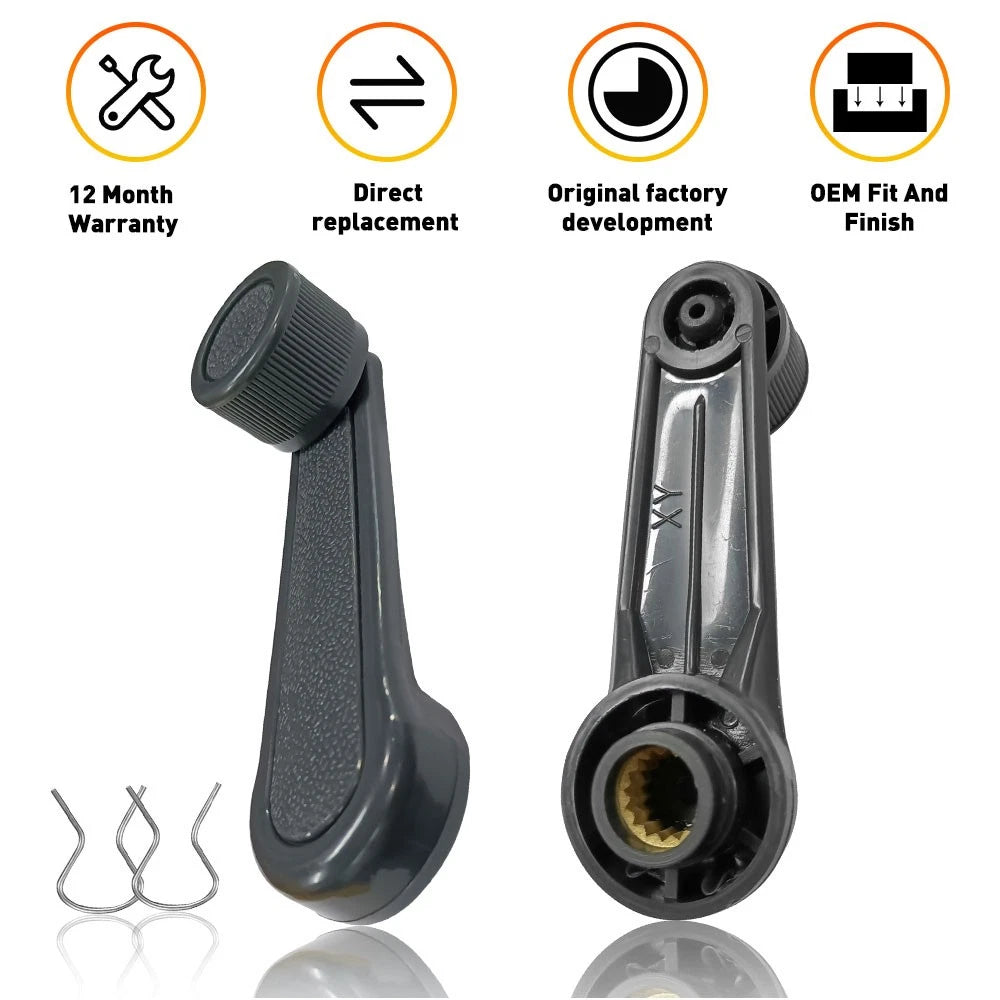 2 Manual Crank Window Handles for Toyota T100 Tacoma 4Runner Corolla (1995–2004)