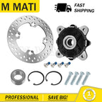 Front Wheel Hub & Bearing Kit & Brake Rotor for Polaris RZR 570 900 800 (2008–2021)