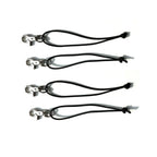 Elastic snowboard leash cord with steel buckle for secure load attachment