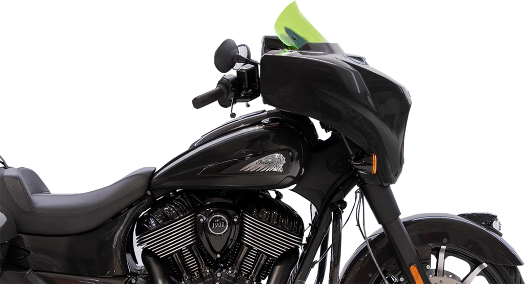 Klock Werks Kolor Flare Windshield 10" Green Ice for Harley Davidson (2014–2023)