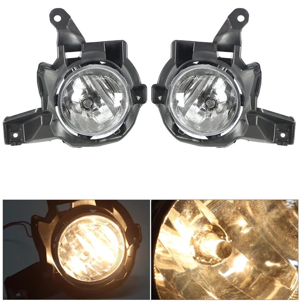 Set of 2 Fog Lights and Grille Assembly for Toyota RAV4 (2013–2015)