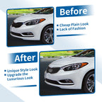 Front Upper Bumper Grille for Kia Forte (2010–2013) Black Chrome