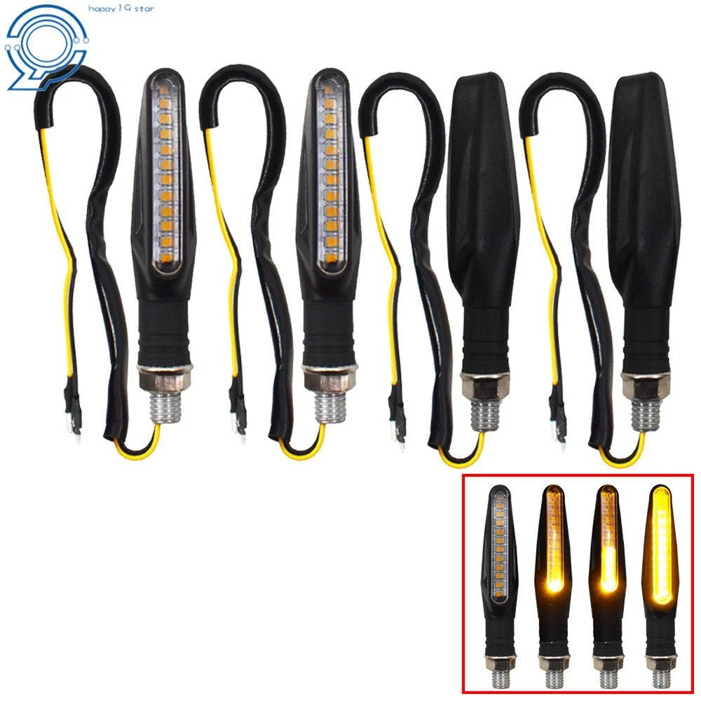 Set of 4 LED Turn Signal Lights for Universal Motorcycle