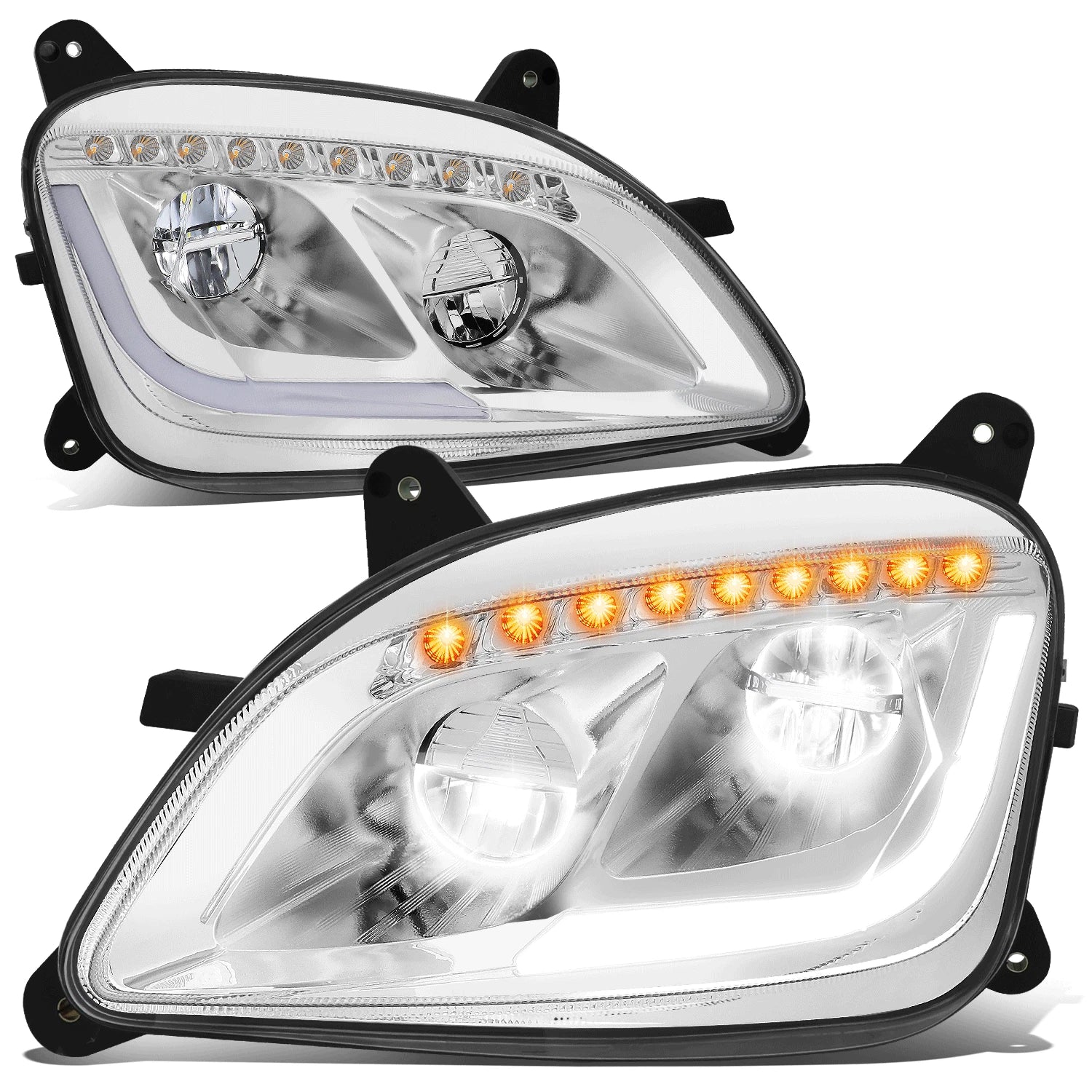 LED Sequential Signal/DRL Headlight for Peterbilt 587 (2011–2018) & 579 (2013–2020)