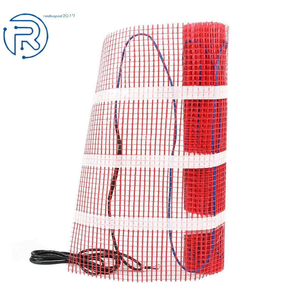 Electric Radiant In-Floor Heating Mat Kit for Home (10 Sqft)
