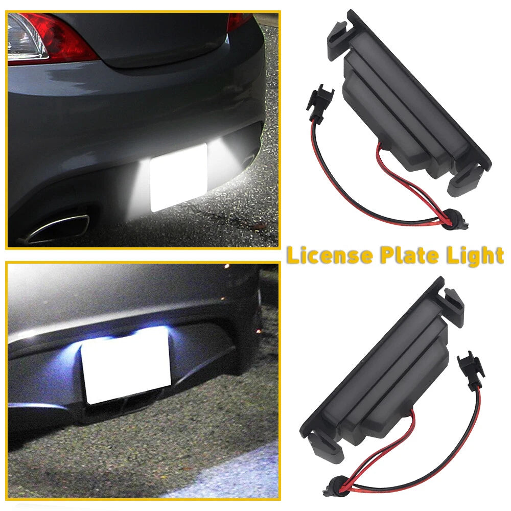 2X LED License Plate Lights for Hyundai Veloster Genesis 2012–2017, Kia Soul 2010–2013