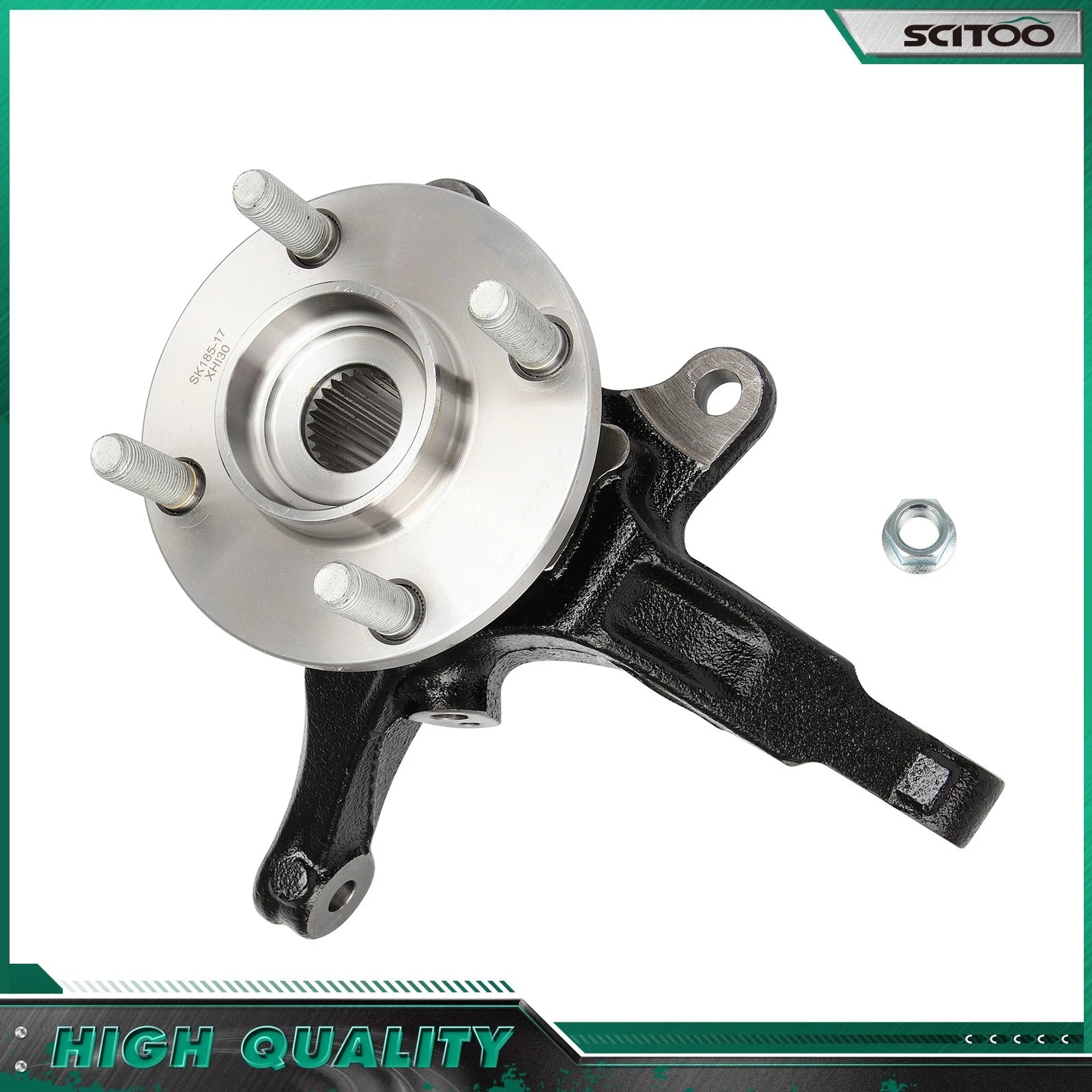 Front Left Wheel Hub & Bearing Knuckle Assembly for Nissan Versa (2013–2019)