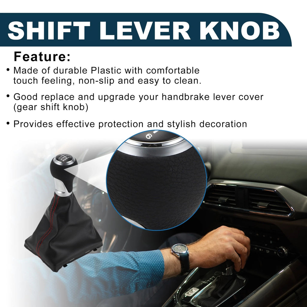 6 Speed Shift Knob with Boot Cover No. 8K0863278H for Audi A5 (2007–2017)