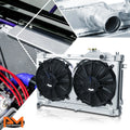 2X Aluminum 2-Row Cooling Radiator w/Fan Shroud for Mazda Miata MX-5 (1990–1997)