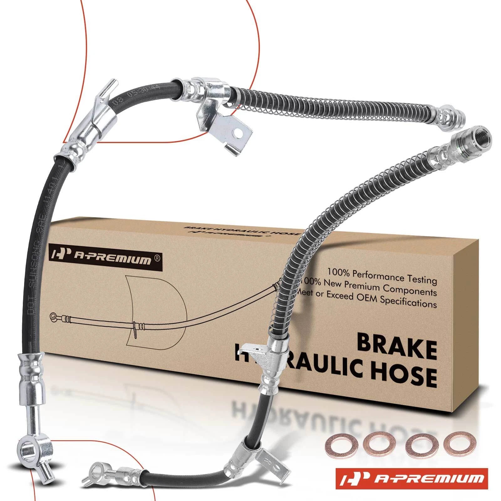 2X Front Brake Hydraulic Hose for Kia Optima (2006–2010)