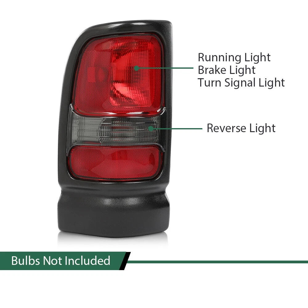 Red Smoke Tail Lights for Dodge Ram 1500 2500 3500 (1994–2002)