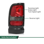 Red Smoke Tail Lights for Dodge Ram 1500 2500 3500 (1994–2002)