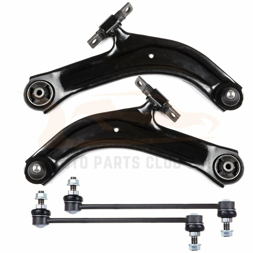 Set of 4 Front Lower Control Arms & Sway Bar Links for Nissan Sentra (2007–2012)