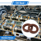 2X Oil Seal Rotary Shaft Seal FKM Rubber 34x52x10mm for Various Models