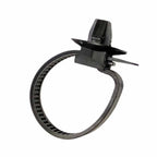 50 Pcs Black Nylon Cable Strap Push Mount Wire Tie Retainer Clip