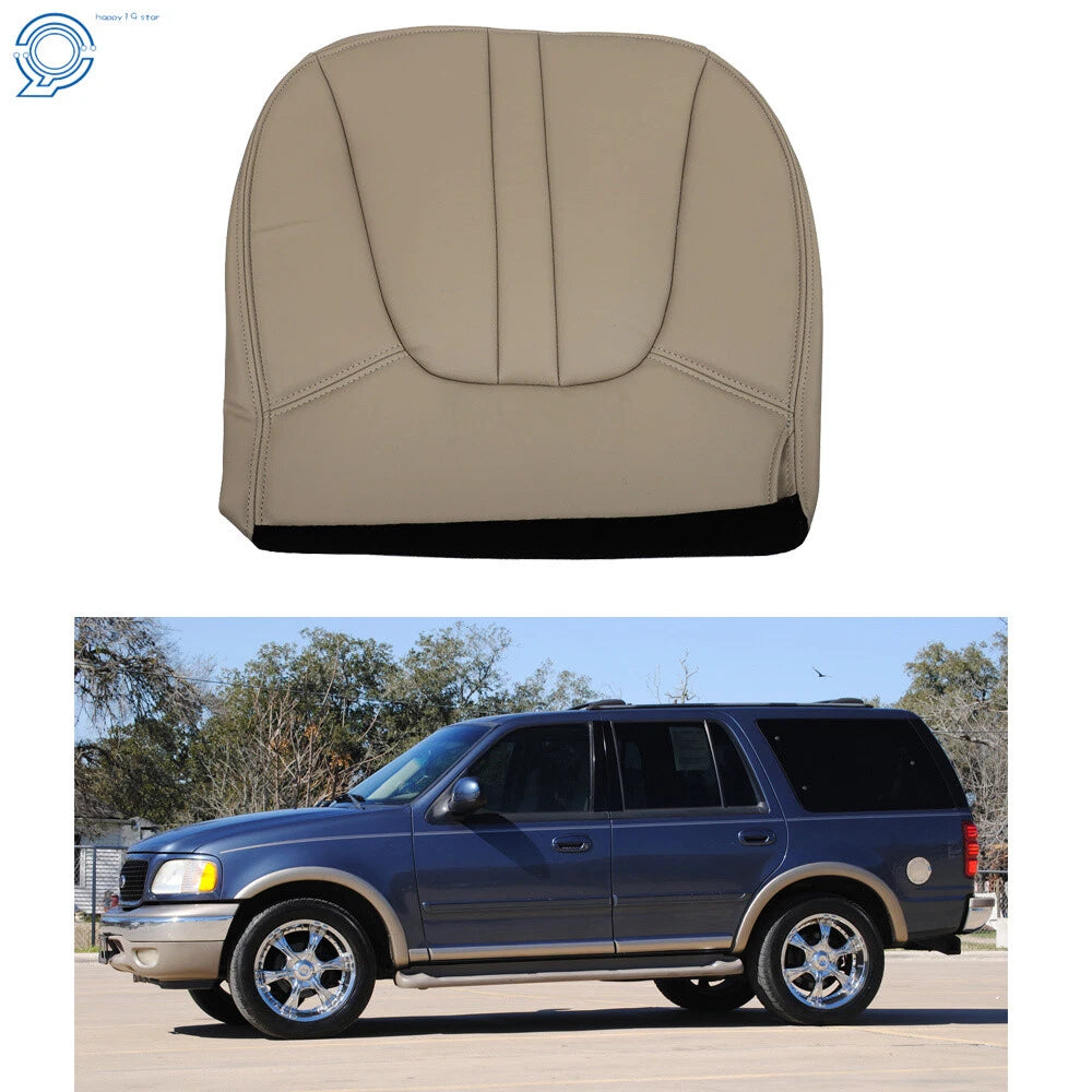 Driver Bottom Seat Cover for Ford Expedition (1997–2002) Leather Tan