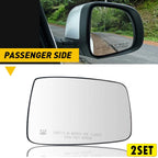 Set of 2 Heated Power Mirror Glass Right for Dodge Ram 1500 2500 3500 (2002–2018)