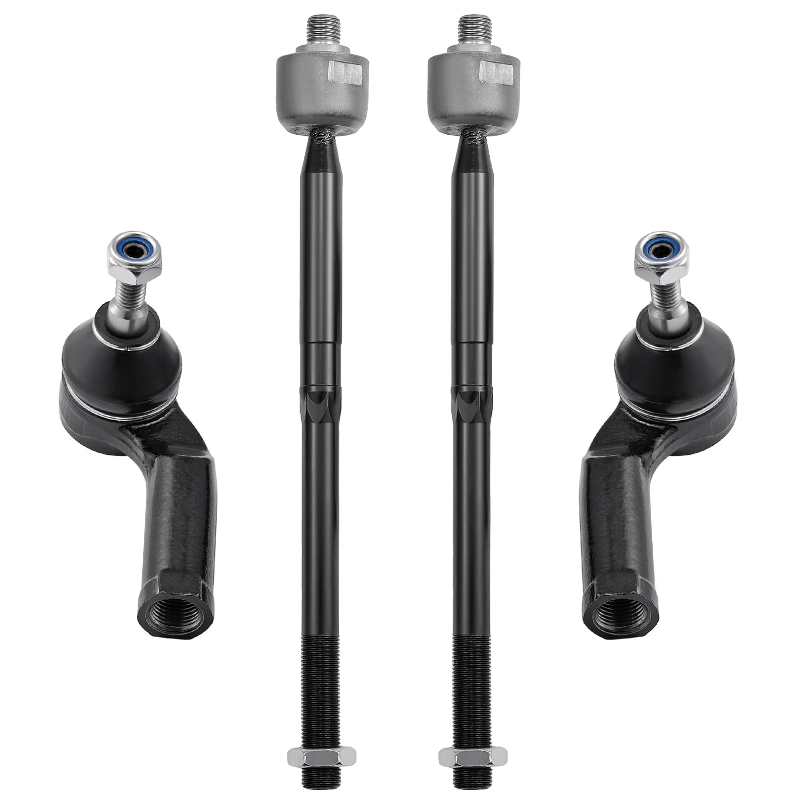 Set of 4 Front Inner Outer Tie Rod Ends for Ford Focus Escape (2016–2018)
