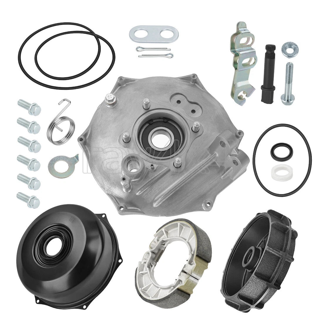 Rear Brake Drum Hub Plate Cover Seals Kit for Honda Rancher 420, Foreman 500, 520