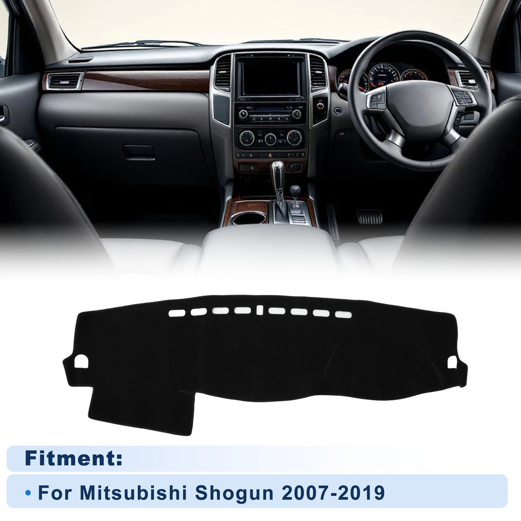 Dash Cover for Mitsubishi Shogun (2007–2019) Without HUD, Polyester Black