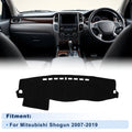 Dash Cover for Mitsubishi Shogun (2007–2019) Without HUD, Polyester Black