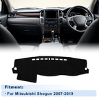 Dash Cover for Mitsubishi Shogun (2007–2019) Without HUD, Polyester Black