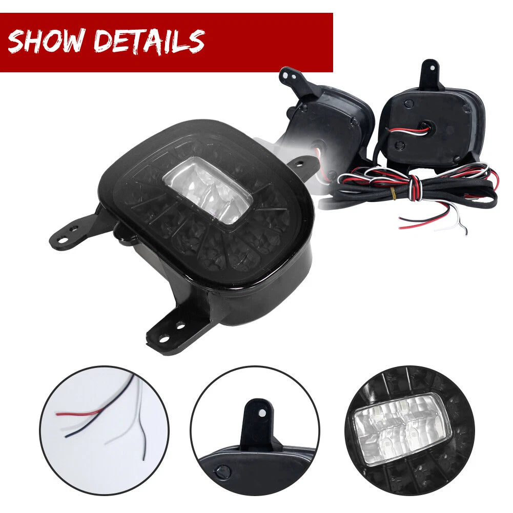 3D LED Smoke Rear Bumper Reflector for Jeep Renegade (2015–2022)