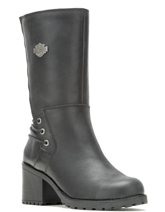Aldona Black Fashion Boots for Harley-Davidson (Women's Size 11) D87268