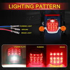 LED Rear Tail Light Brake for Harley Sportster Dyna Glide Heritage Softail
