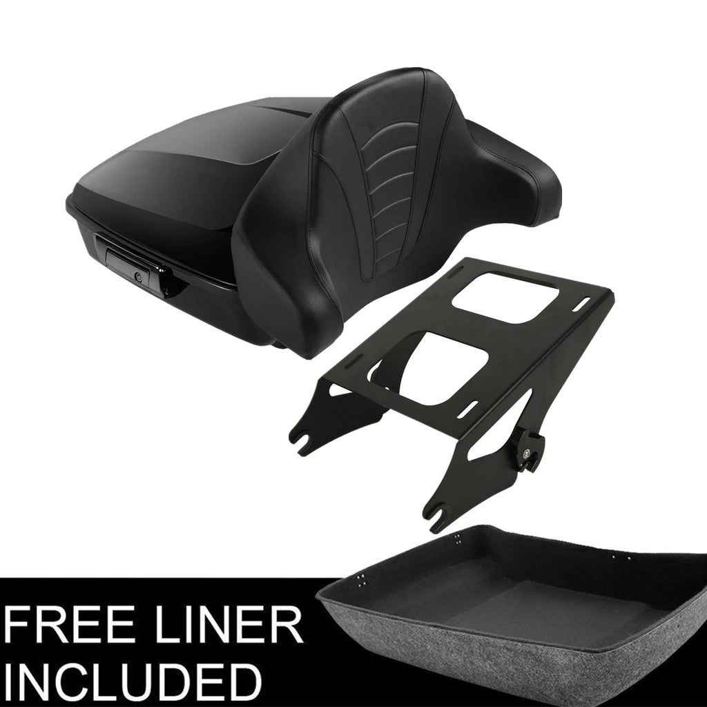 Chopped Trunk & Backrest Mount Rack for Harley Touring Road Glide (2014–2023)