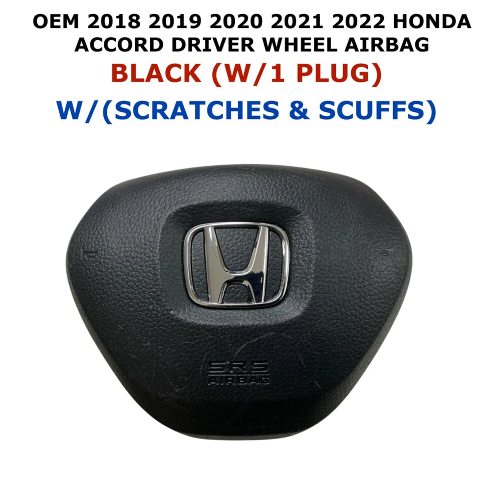 Driver Wheel Airbag for Honda Accord (2018–2022) W/1 Plug Black