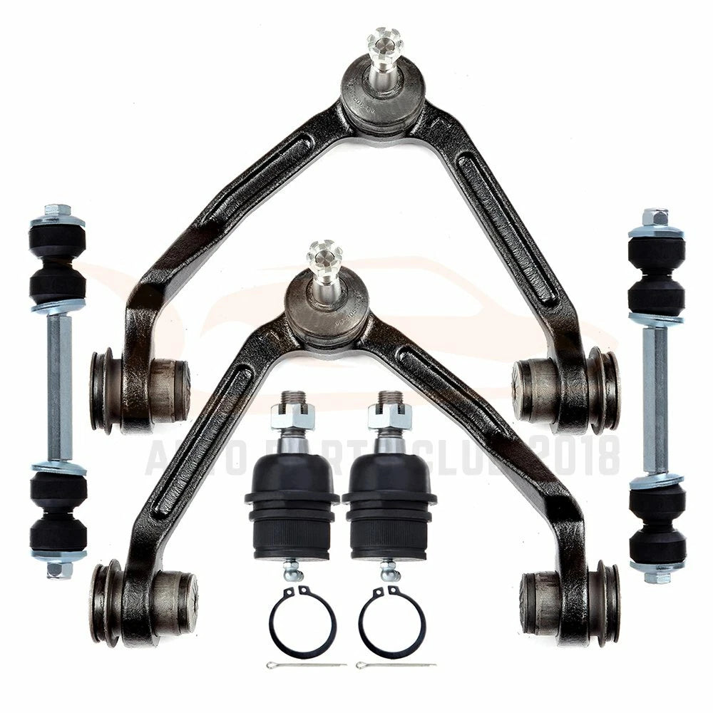 Set of 6 Front Upper Control Arms with Ball Joints for Ford F-150 F-250
