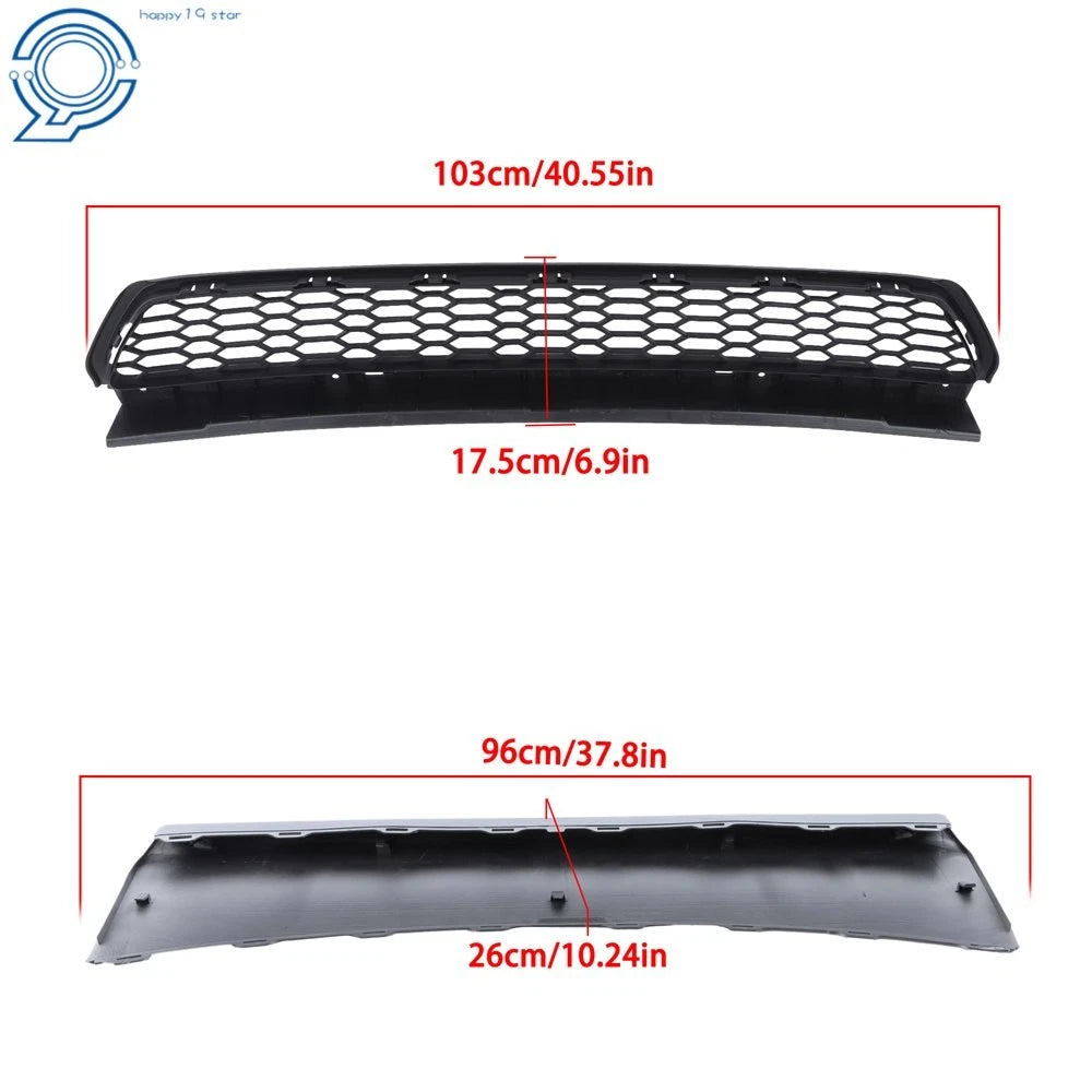 Front Bumper Lower Grille Trim for Honda Pilot (2019–2022) Black/Silver
