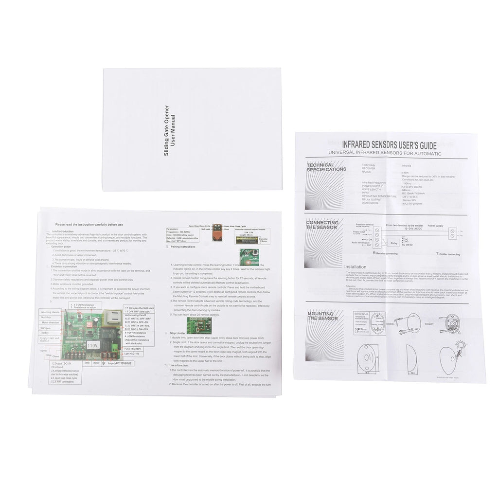 Automatic Sliding Gate Opener Kit for Electric Gates (1800lbs)