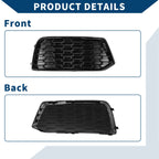 1 Pair Fog Light Grill Honeycomb for Audi Q5 (2018–2021) No. 80A807679D/80A807680D