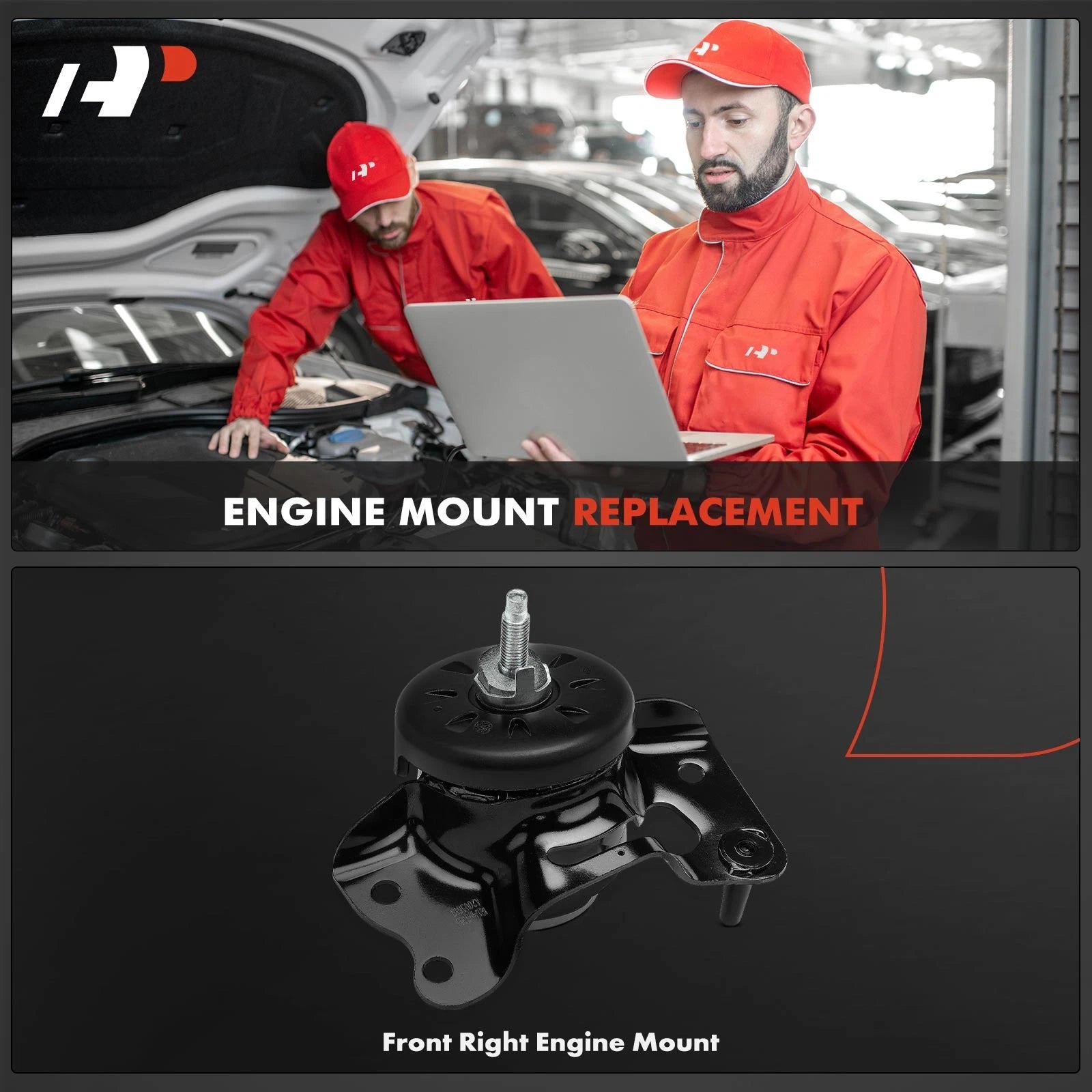 Front Right Engine Mount for Jeep Wrangler (2018-2022) 2.0L Turbo